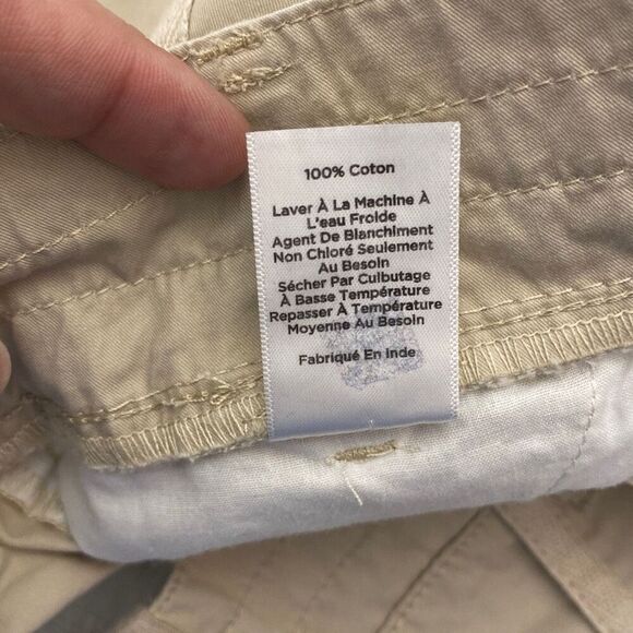 Talbots Mens Flat Front Straight Leg Elastic Waist Chino Pants Khaki Size 12 - Picture 9 of 10